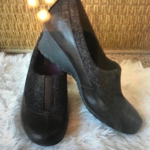 Merrell Tulip Espresso Leather Wedge